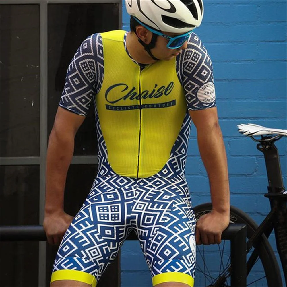 

Chaise Men Skinsuit Uci Sports Clothing Triathlon Suits Summer Cycle Clothes Road Bicycle Jumpsuit Ropa De Ciclismo Mtb Team Kit