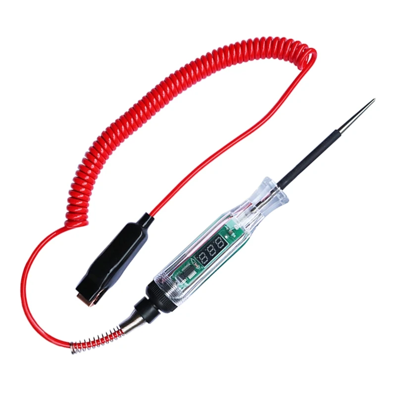 

Heavy Duty Automotive Circuit Tester Test Light with Extended Spring Test Leads Dropship