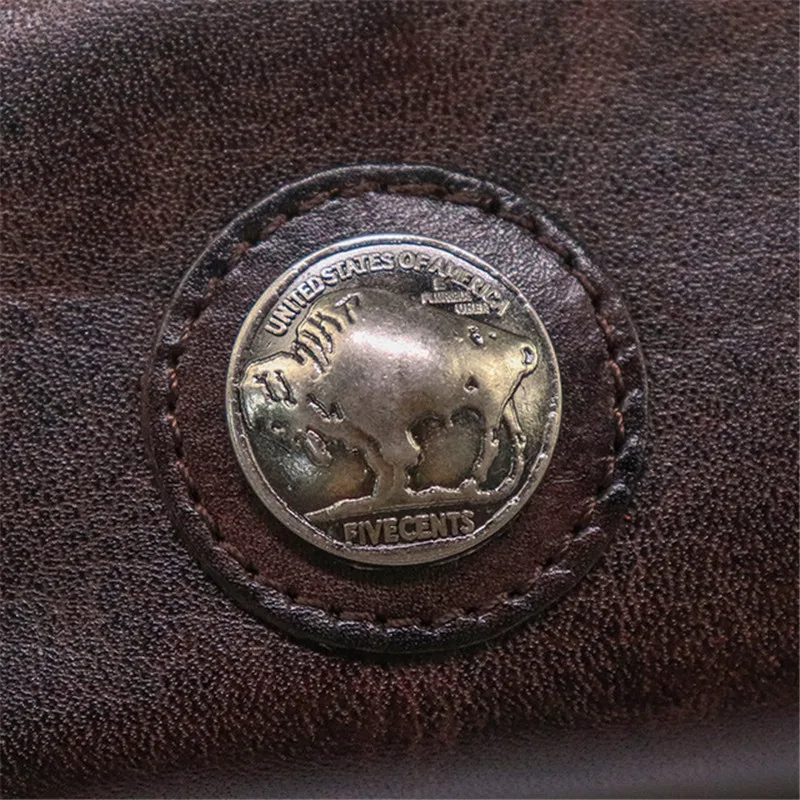 Simple leisure luxury natural genuine leather glasses storage bag daily outdoor first layer cowhide cosmetic bag coin purse