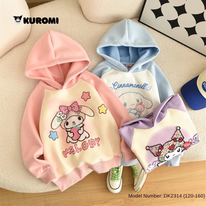 

Sanrio Autumn Winter My Melody Cinnamoroll Kawaii Anime Long Sleeved Jacket Kuromi Cute Cartoon Fashion Hoodie Gifts Kids