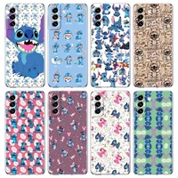 funny cute stitch cartoon phone case for samsung galaxy s22 5g s20 ultra s21 fe 5g s10e s9 s8 s10 plus note 20 10 lite cover