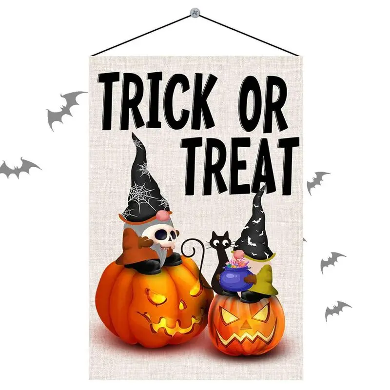 Двусторонний Садовый флаг для Хэллоуина, 12x17 дюймов