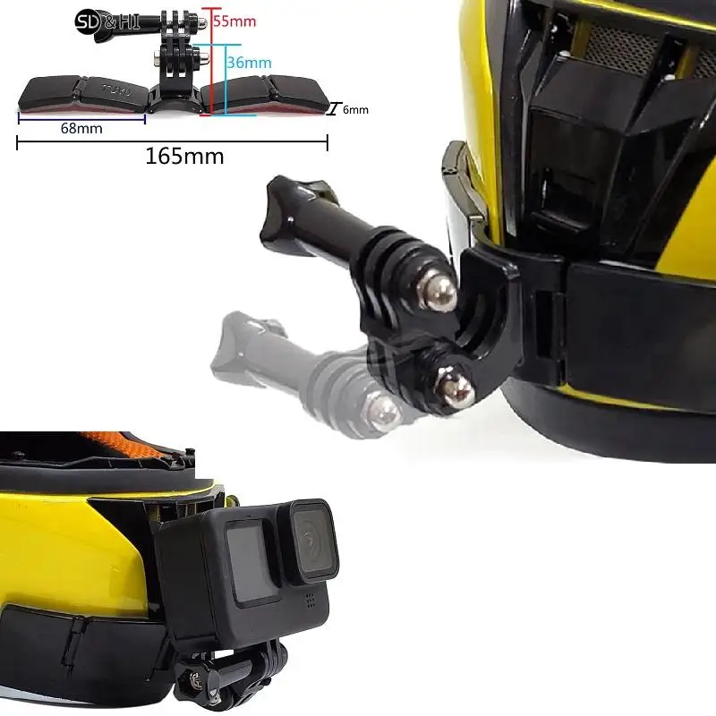 

Full Face Helmet Chin Mount Holder for Hero 11 10 9 8 7 DJI Insta360 Camera Strap Flodable Front Chin Mount Accessory