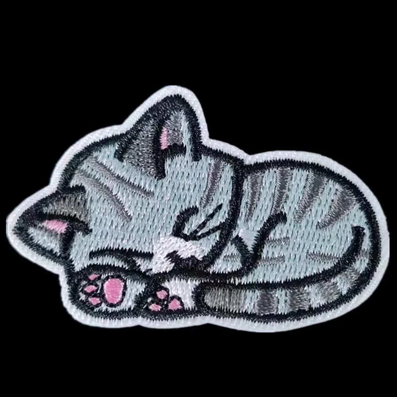 

Embroidery Animal Patch Dream Cat Iron on Patch for clothing accessories Cute Style Pattern Logo Strange things Diy Gifts