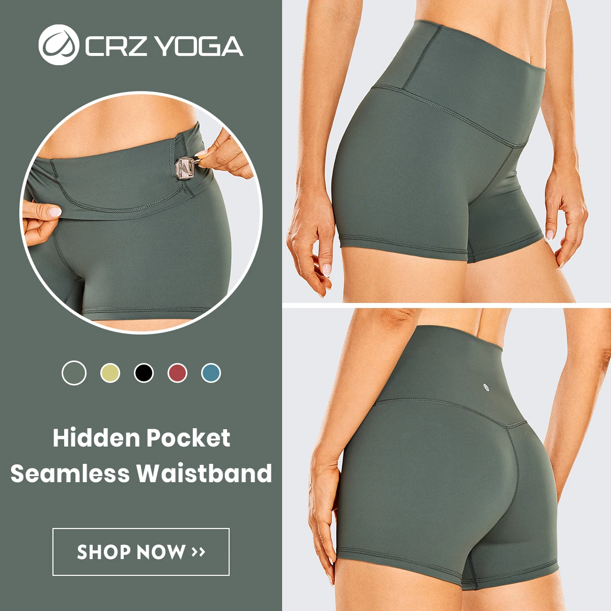 CRZ YOGA Naked Feeling шорты для йоги с высокой талией тренировок женщин спортивные бега