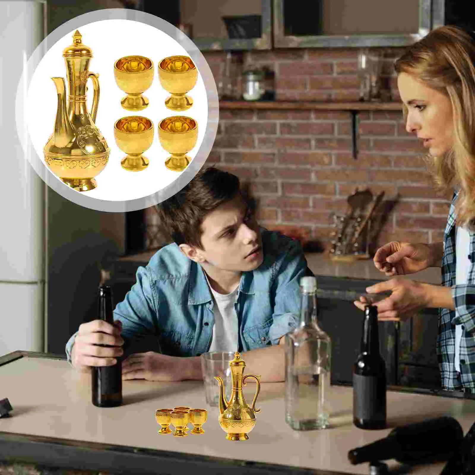 

Worship Lipgloss Set Offering Temple Holder Goblet Drinking Exquisite Kettle