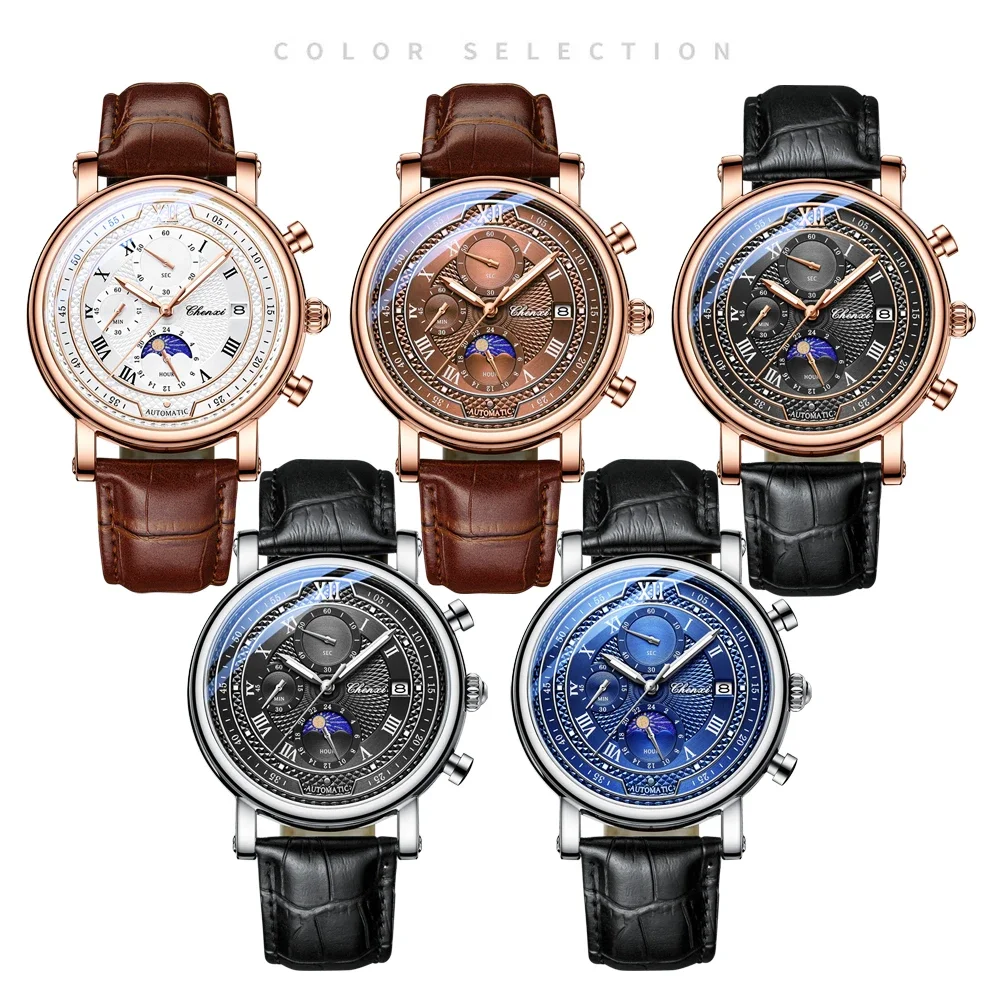 CHENXI 976 лучшие роскошные брендовые новые мужские часы с хронографом и датой