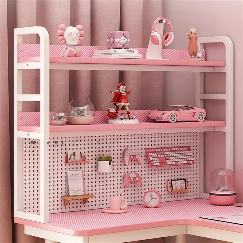 Угловой настольный компьютерный стол книжная полка интегрированная офисная