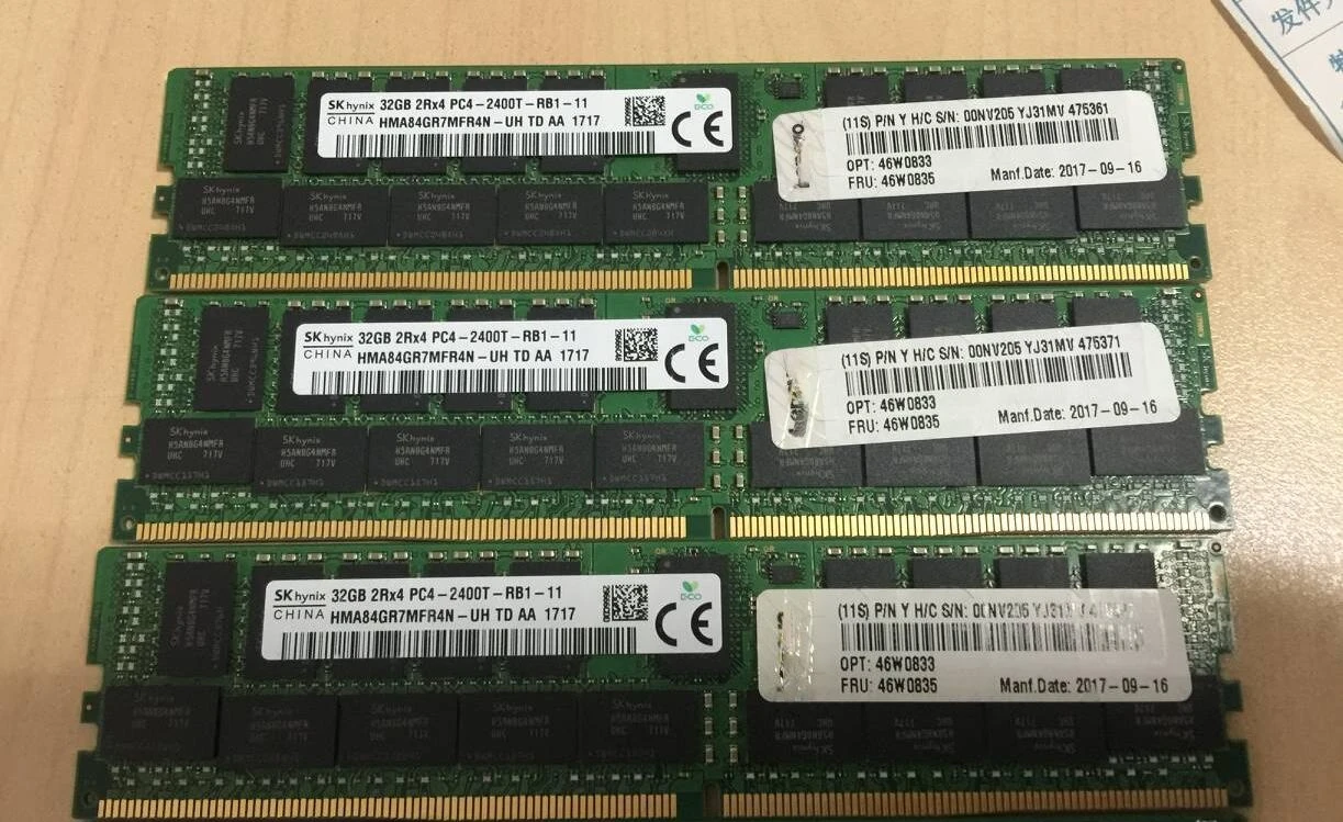 

X3650 X3550 M5 memory 46W0835 46W0833 32G DDR4 2400T ECC REG