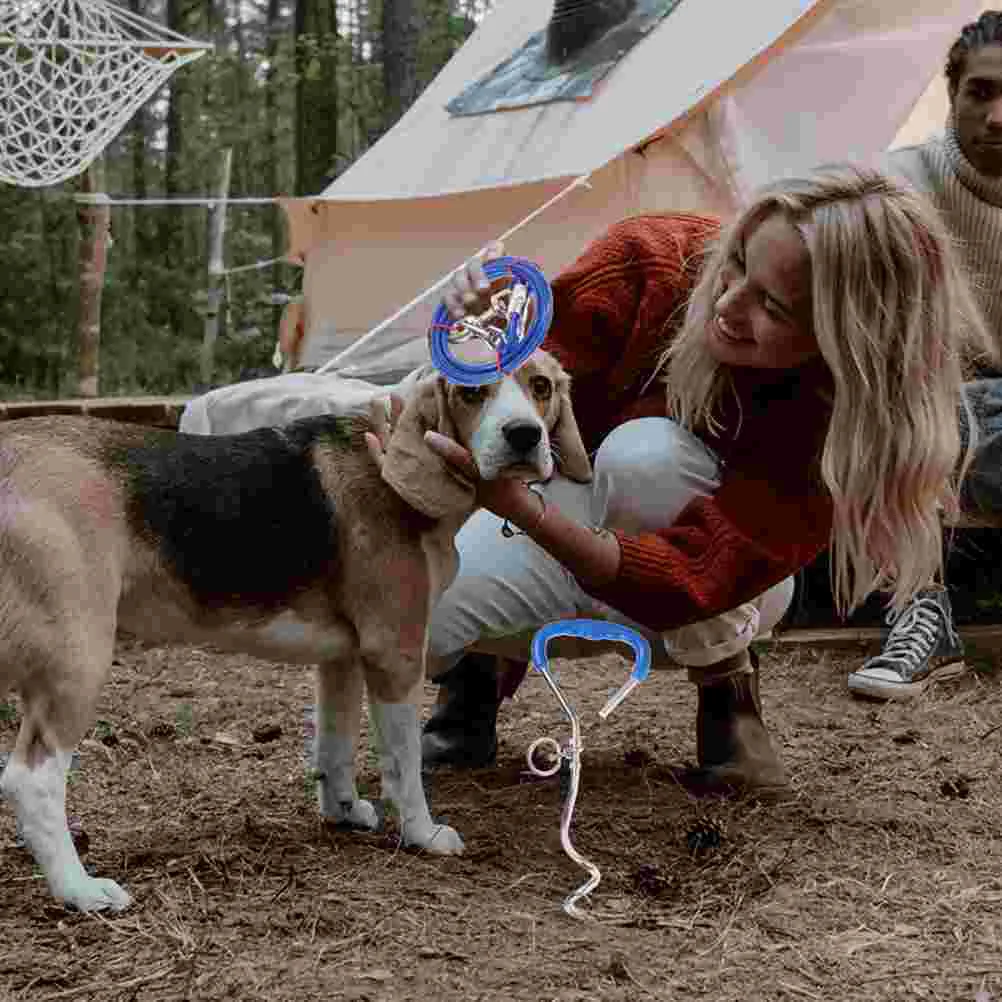 

Dog Hitch Anchor Yard Stake Spiral Ground Spike Heavy Duty Stakes Reusable Pile For