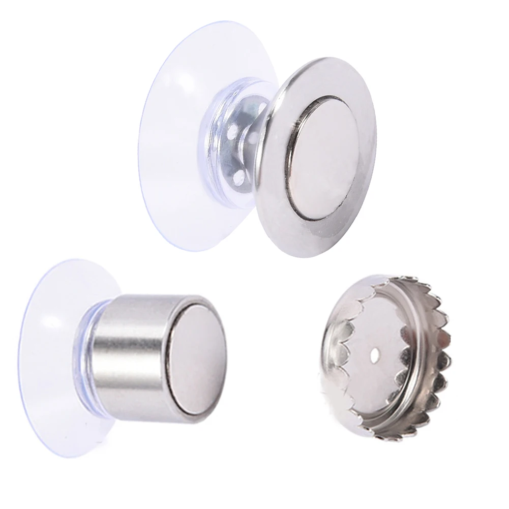 

Wall Mounted Storage Glass Mirror Magnetic Soap Holder Suction Cup Durable Stainless Steel Suction Cup Soap Hanger Home Storage