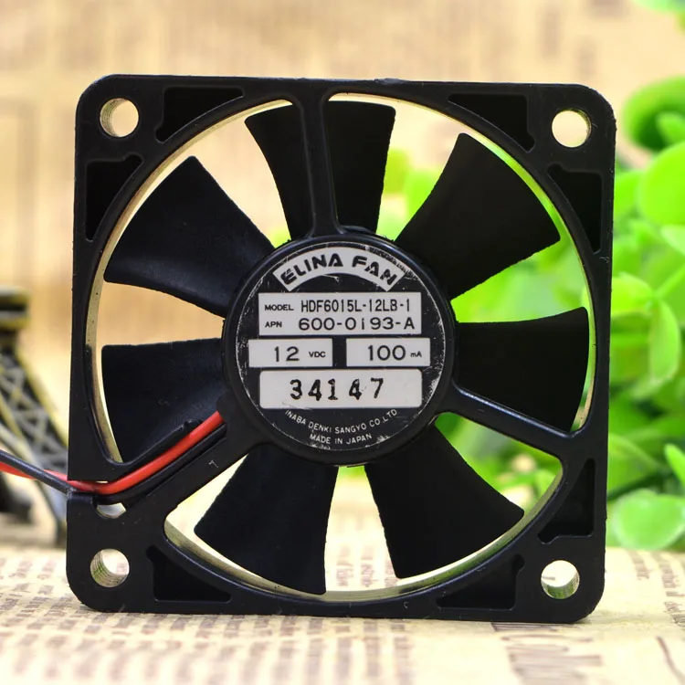 

ELINA FAN HDF6015L-12LB-1 6CM 12V 100MA 600-0193-A COOLING FAN