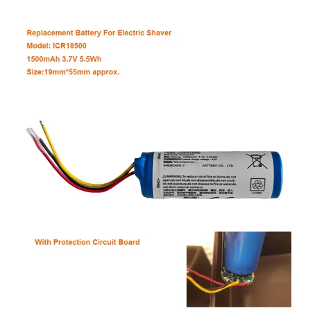 ICR18500 3,7 В 1500 мАч замена литий-ионной аккумуляторной батареи для электрической зубной щетки аксессуары для ремонта