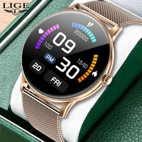 lige new smart watch women men alarm clock sports fitness tracker blood pressure sleep bluetooth call smartwatch for android ios