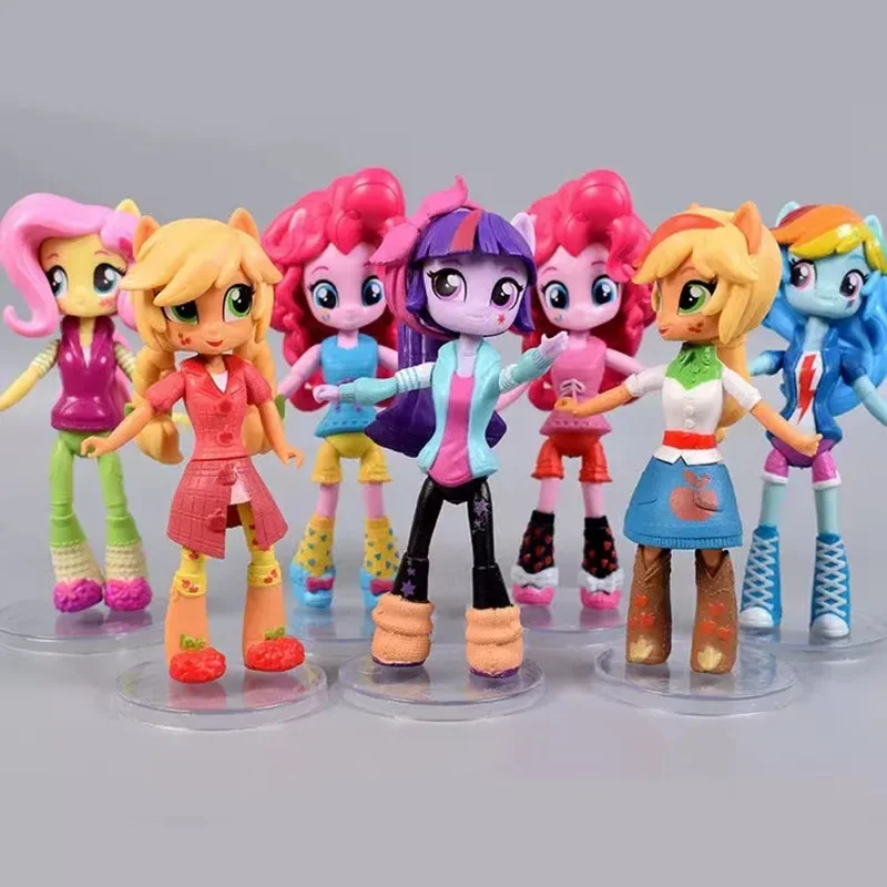Фото Набор из 7 фигурок My Little Pony: Твайлайт Спаркл, Рэйнбоу Дэш, Эпплджек, Флаттершай, Пинки Пай – коллекционные модели-игрушки №1