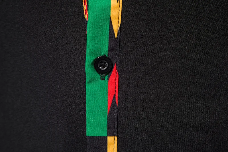 Рубашка Dashiki мужская с коротким рукавом хипстерская блуза Африканским принтом