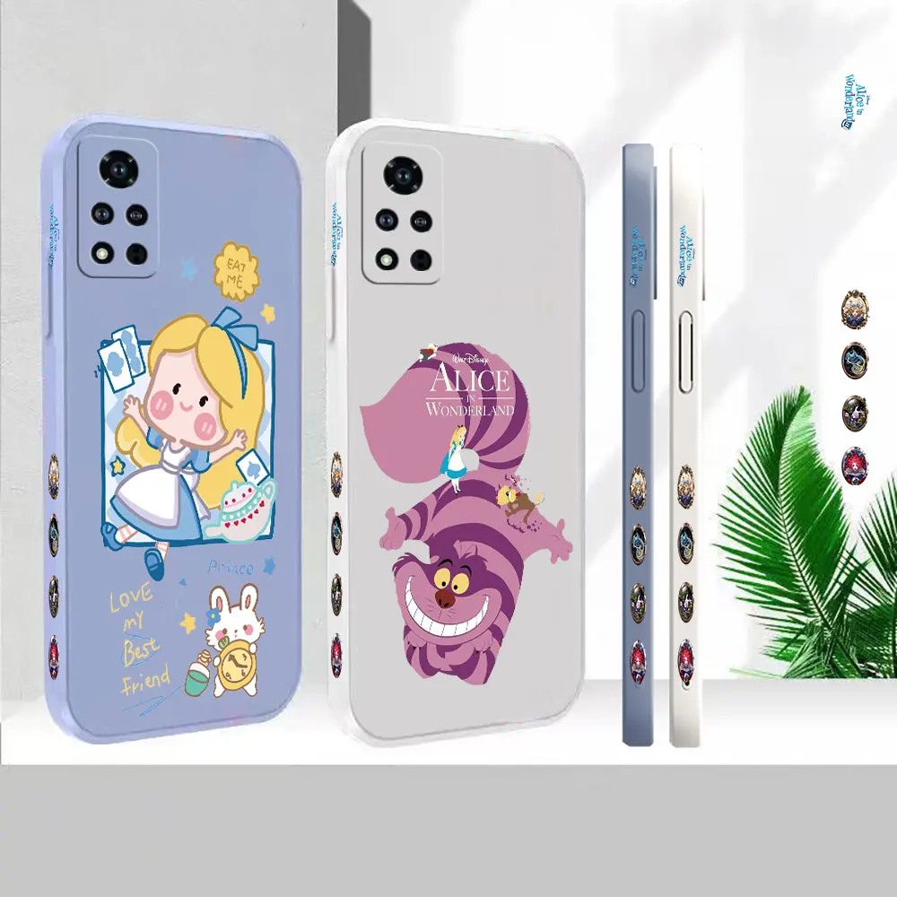 

Liquid Case For Honor X40 X40I X30 X20 X10 V40 V30 V20 V10 Play 6T 5T 5 4 Magic 5 4 3 Nots10 Pro Anime Alice in Wonderland Cover