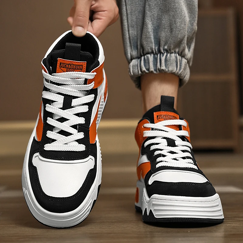 Мужская обувь осень 2024 новые туфли с высоким берцем увеличивающие рост