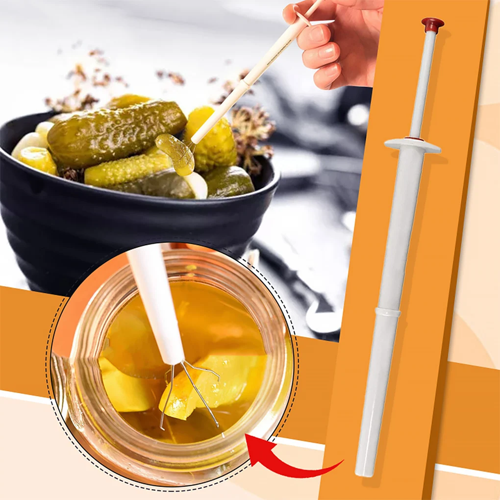

Multifunction Pickle Picker Flexible Stainless Steel Pickle Pincher Olive Pepper Grabber Food Grabber Tools Kitchen Accessories