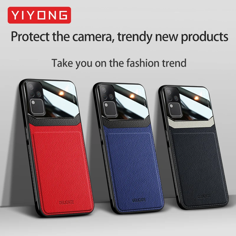 Для VivoV30 Pro Чехол YIYONG мягкая рамка кожаная текстура ПК чехол для Vivo V30 V29 Lite V29E V29Lite 5G