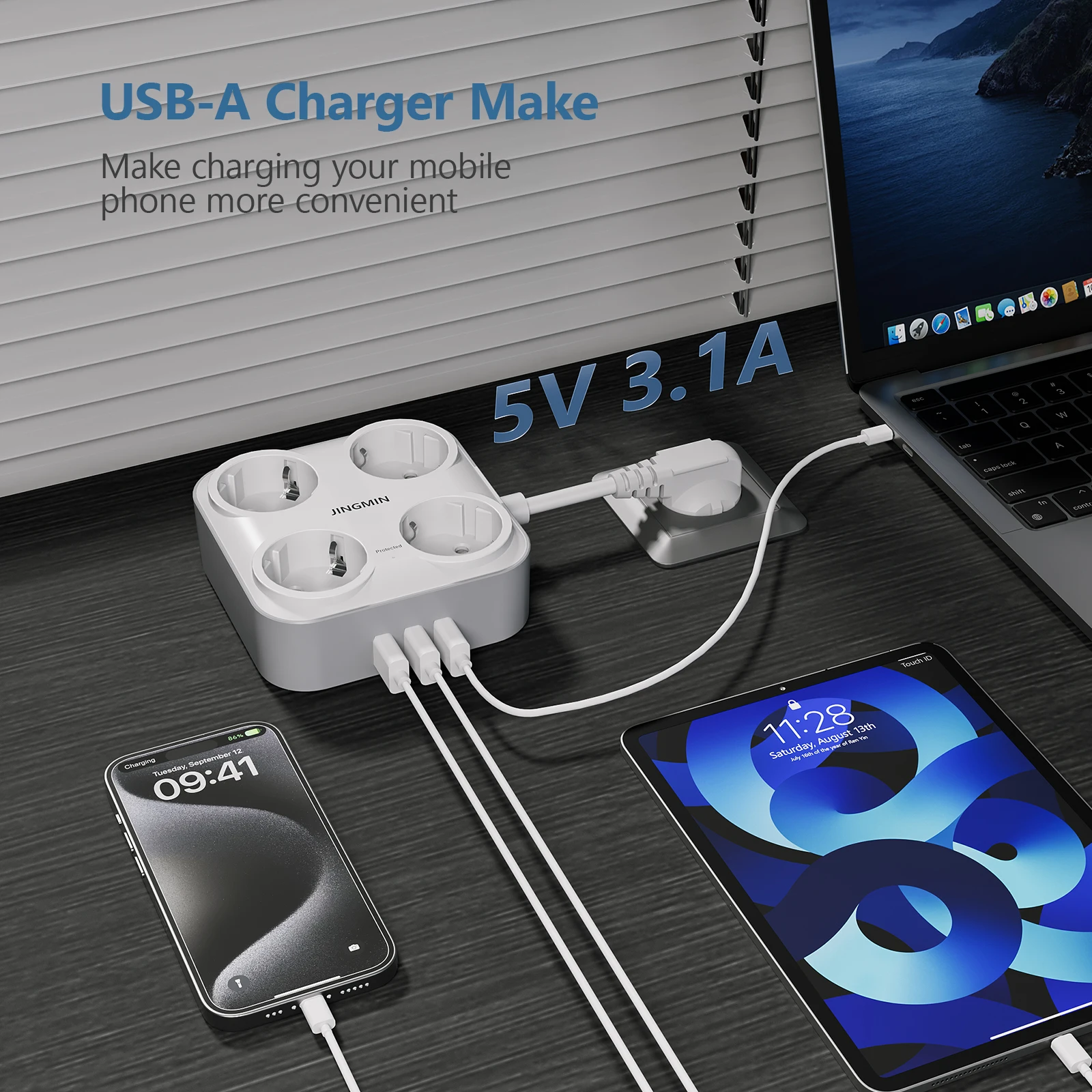 Розетка стандарта ЕС Южной Кореи устройство для быстрой зарядки с 4 розетками