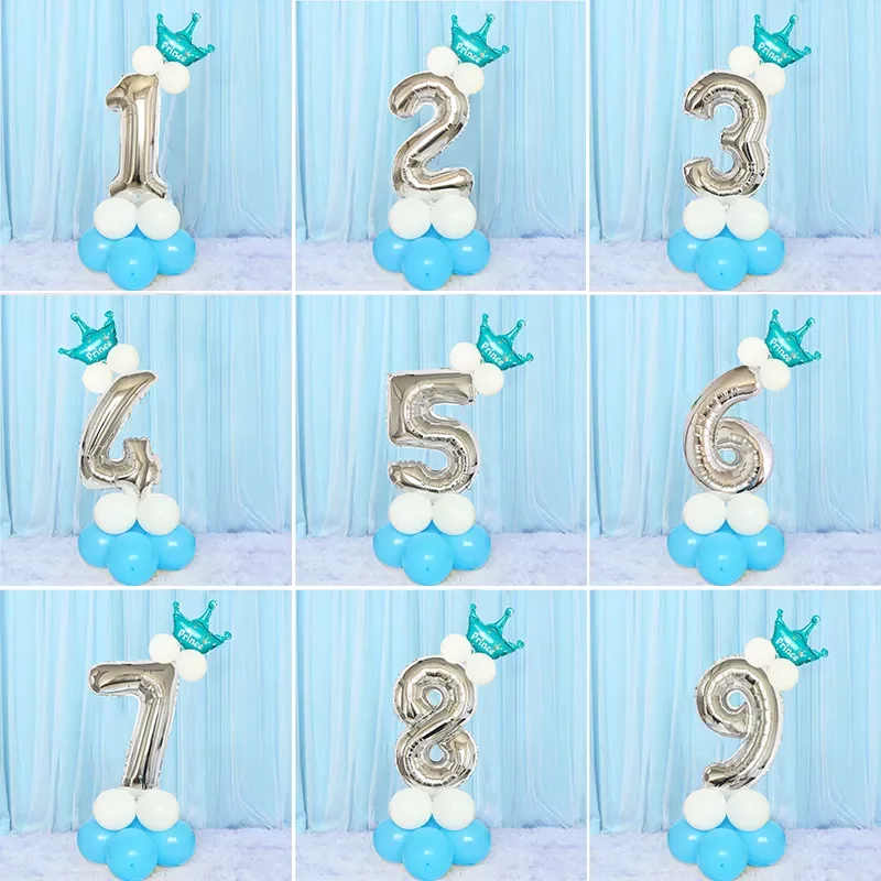 

1st 1 2 3 4 5 6 7 8 9 Years Happy Birthday Foil Number Balloons Baby Boy Girl Party Decorations Kids Supplies 2nd 3rd