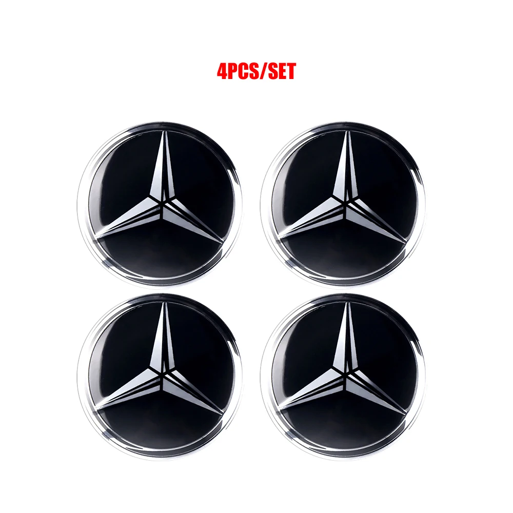

4PCS 56/60/65mm Car Tyre Wheel Center Hub Cap Sticker For Mercedes Benz A/B/C/E/S Class GLC GLK CLA W126 W210 W211 Accessories