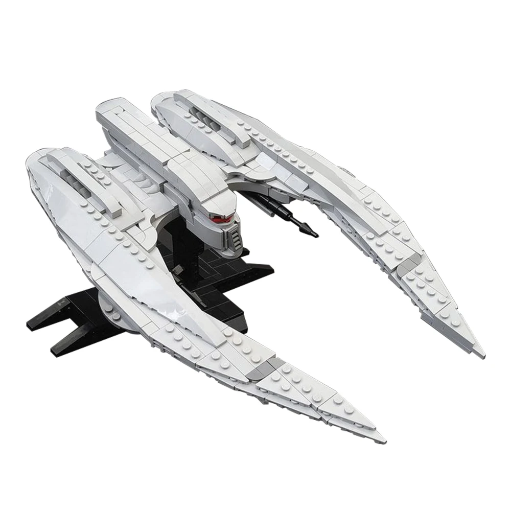 

2023 MOC MK II Cylon Raider –Minifig scale Spaceship Building Blocks DIY Display Fighter Model Toys Bricks For Children gifts