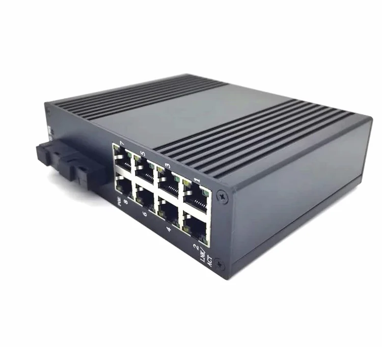 2 gigabit optical ports + 8 1000M electrical ports switch industrial din Optical gigabit media converter