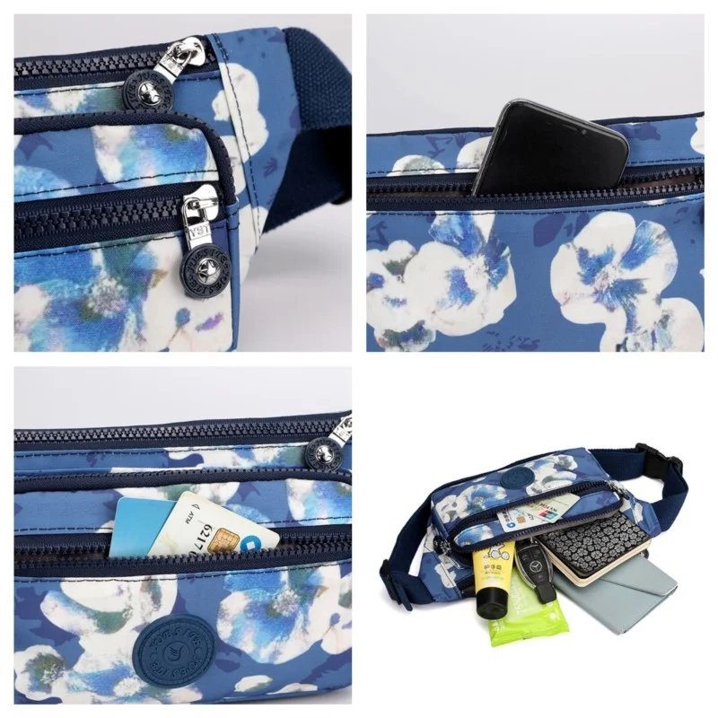 

Поясная Сумка для женщин, водонепроницаемая нагрудная Сумочка для денег, уличная дорожная женская сумка, Забавный Повседневный нейлоновый кошелек-слинг