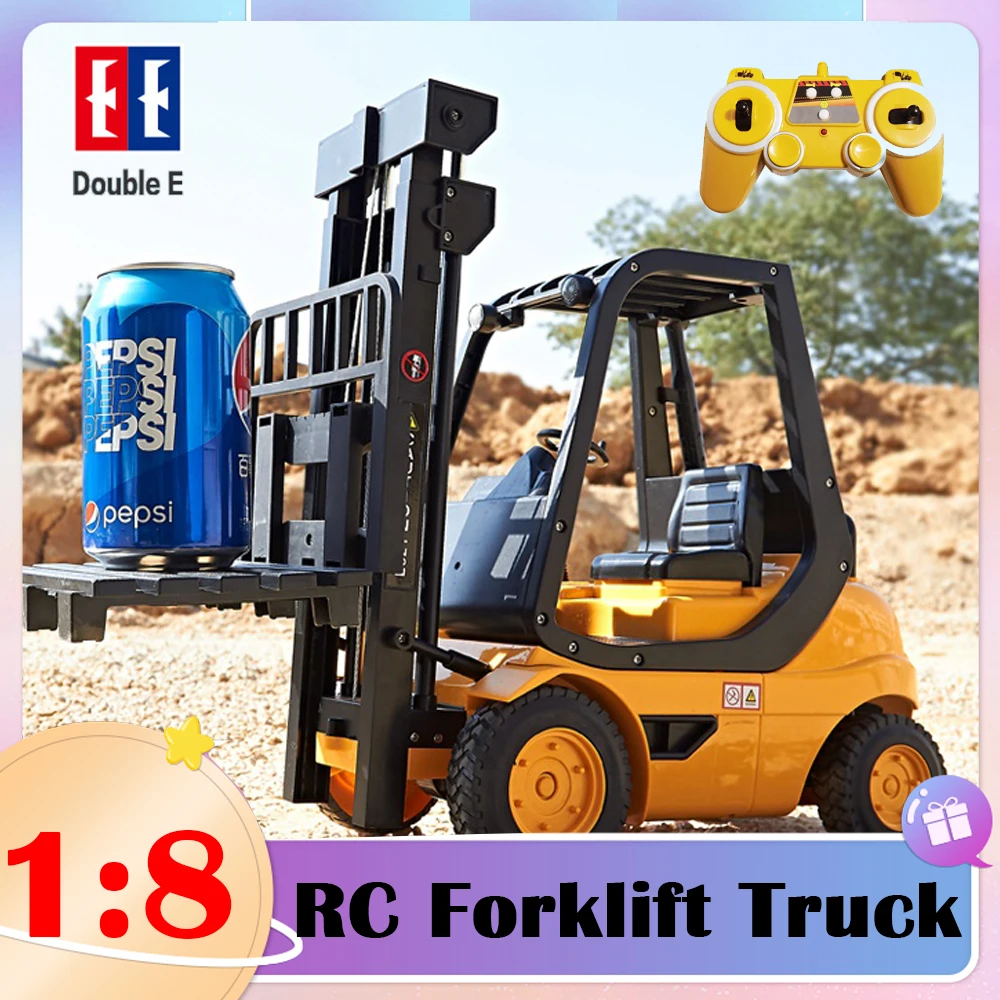 

Double E E521 RC Forklift TruckLifting Crane 10CH Remote Control Electric Car Toy Engineering Vehicle model Toys for Children