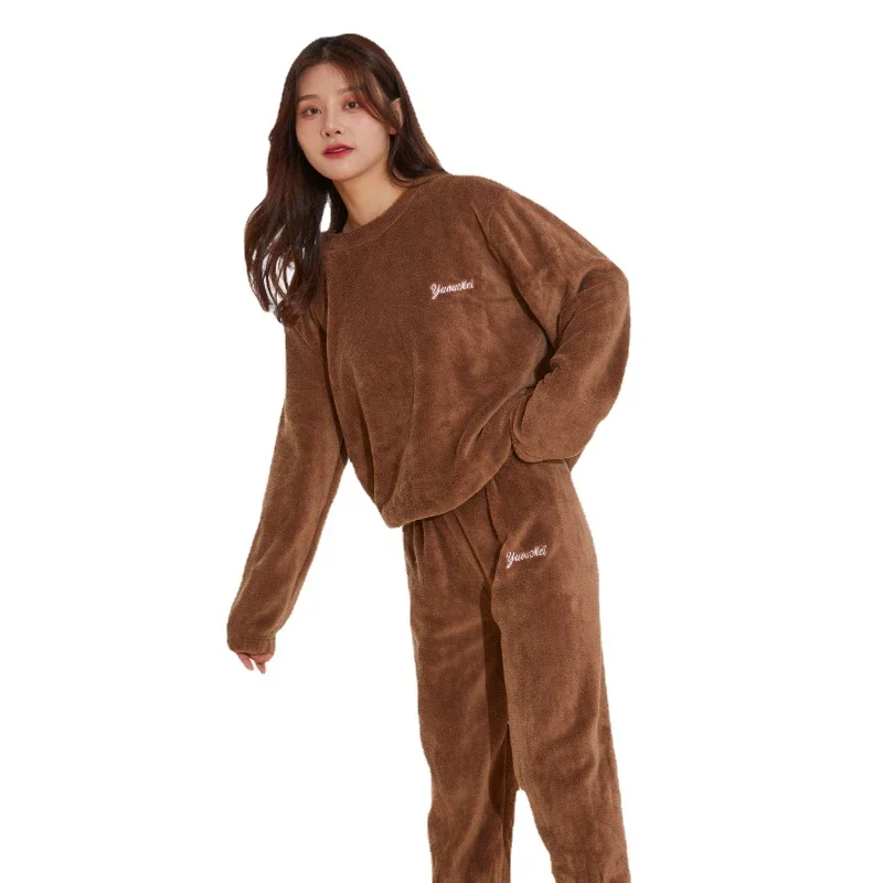 Новинка 2024 сказочные теплые брюки коралловый Бархатный комплект верхней одежды