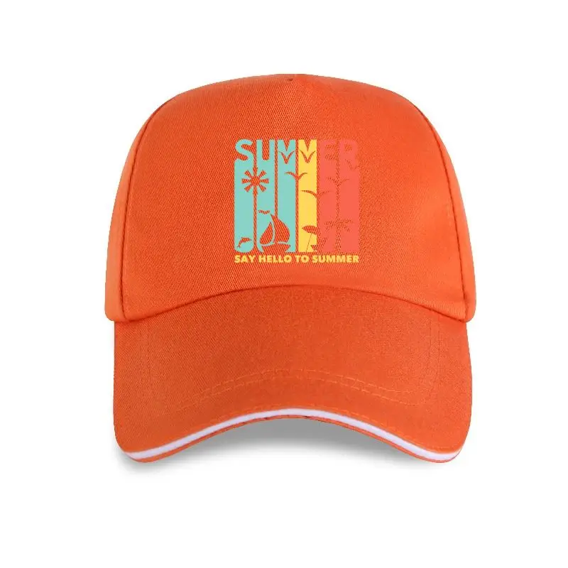 

Artistic Beach View of Summer & Quot Say Hello To Summer Baseball cap