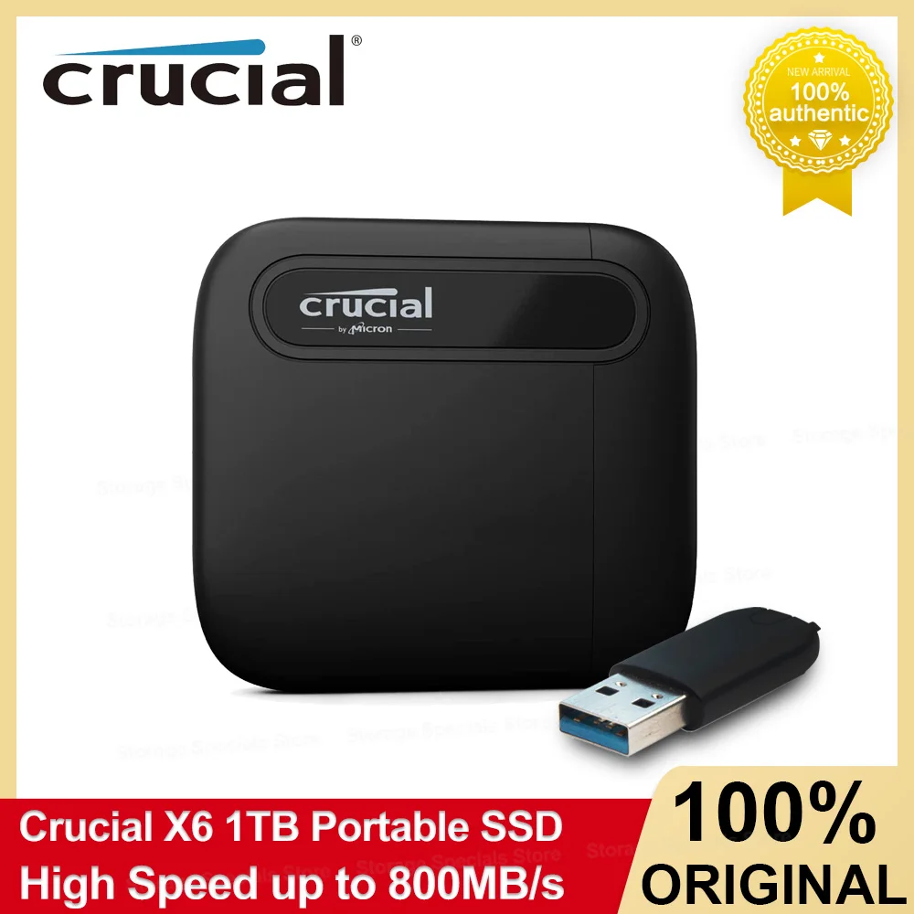 SSD-накопитель Crucial X6 портативный 500 Гб 1 ТБ до 800 - Цена: 13090