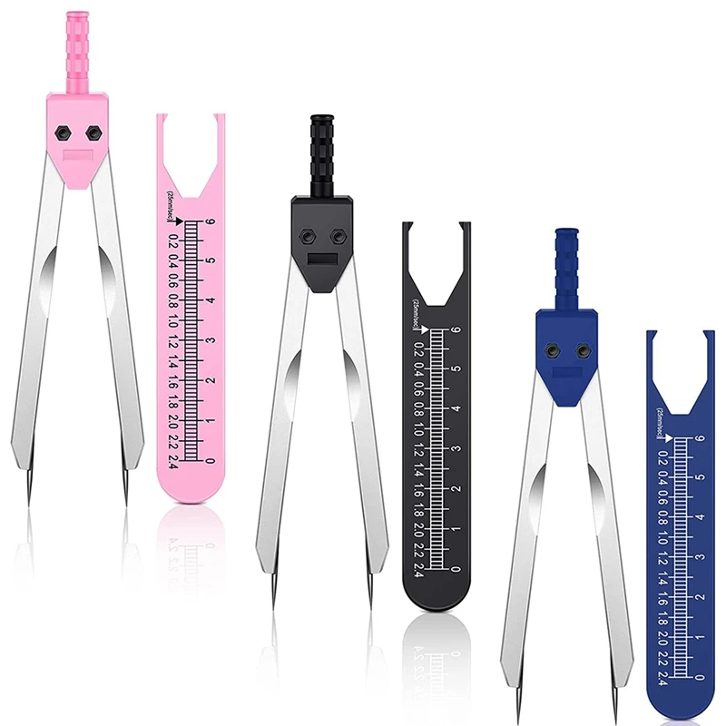 

Adjustable EKG Caliper 3 Pieces ECG Calipers Electrocardiogram Divider Stainless Steel For Nurses Nursing Tool For Nurse