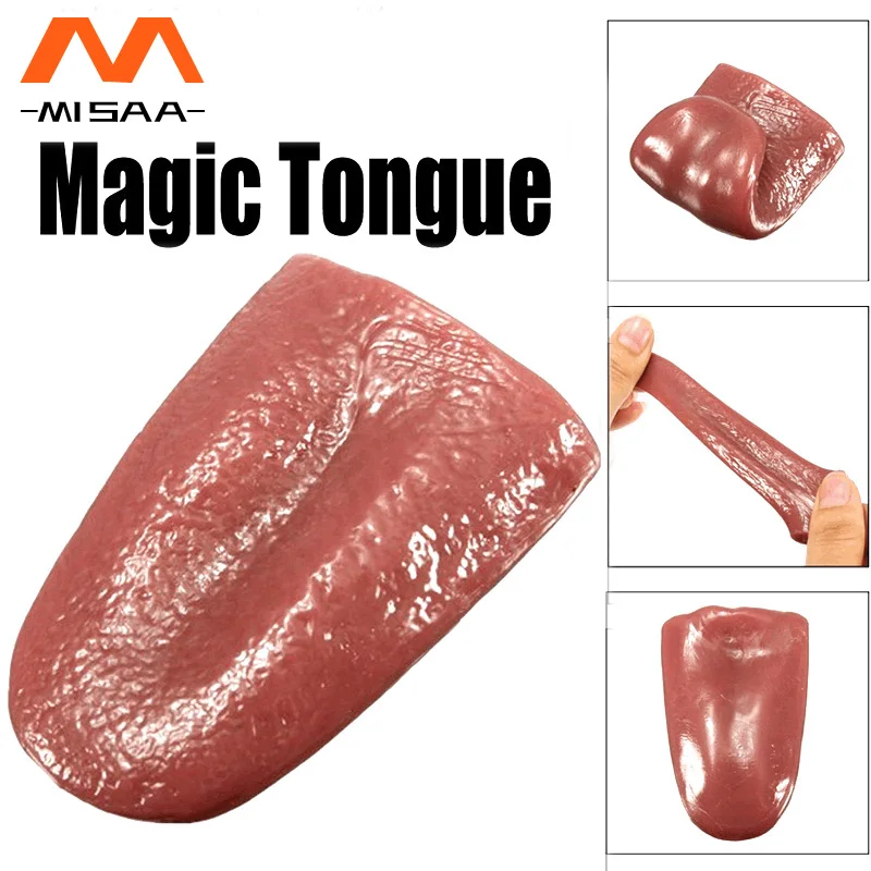 

Simulation Rubber Tongue Halloween Prank Props Horror Funny Tricks Whole Person False Tongue Decompression Toy Party Supplies