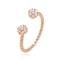 high quality fashion micro set zircon simple design women rings 18k gold plated luxury charm jewelry