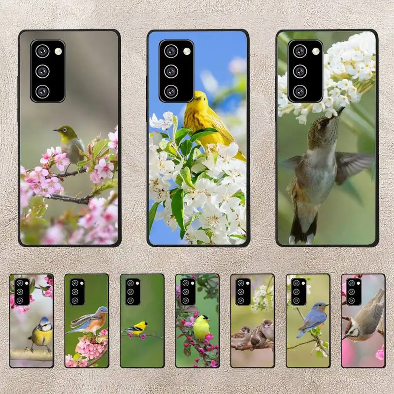 

Spring Flower Birds Phone Case For Oppo Reno Realme C3 6Pro Cover For Vivo Y91C Y17 Y19 Funda Capa