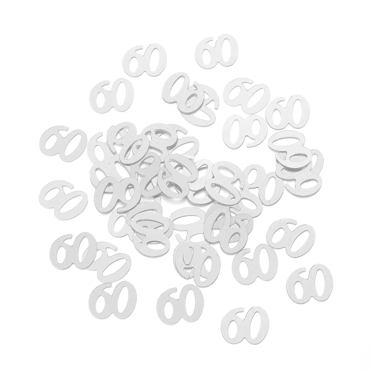 

1200pcs 60 Party Supplies Table Decoration for Birthday Anniversary ( Silver )