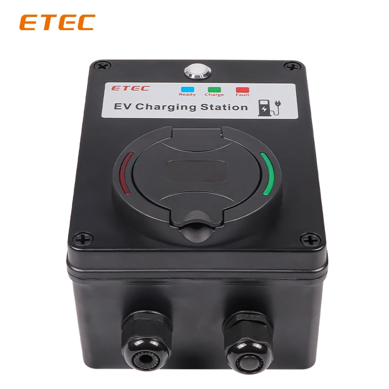 ETEC Home EV электрическая Автомобильная зарядная станция Тип 2 розетка 3 фазы 32A 22 кВт