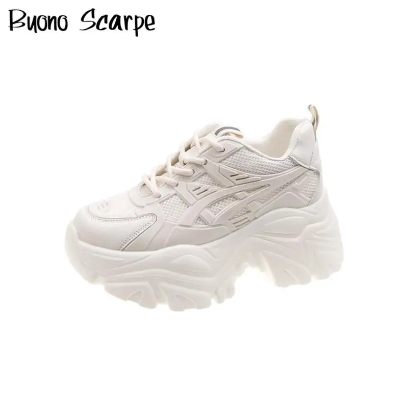 

Женские кроссовки на платформе повседневная женская обувь массивные кроссовки на шнуровке с низким перекрестным шнурком женская спортивн...