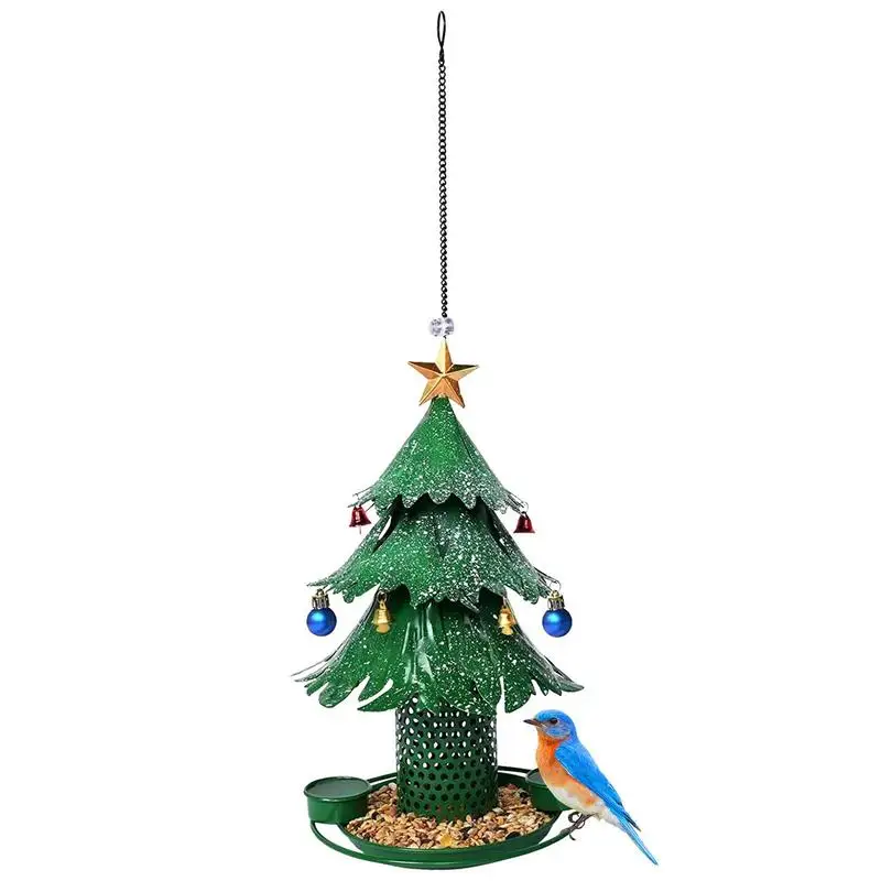 

Hanging Bird Feeder Christmas Tree Bird Seed Feeders For Outside Hanging Waterproof Durable Seed Bird Feeder For Garden Backyard