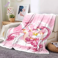 anime girls fashion cartoon flannel fluffy fleece throw blanket children and adult gift sofa travel camping blankets for beds
