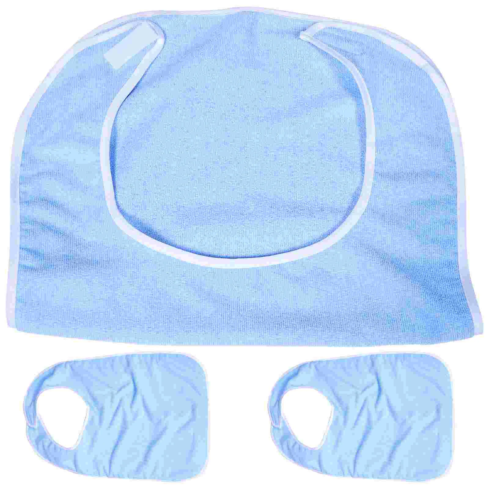

3 Pcs Bib for Adults Washable Reusable Bibs Protective Gear Eating Senior Citizens Man