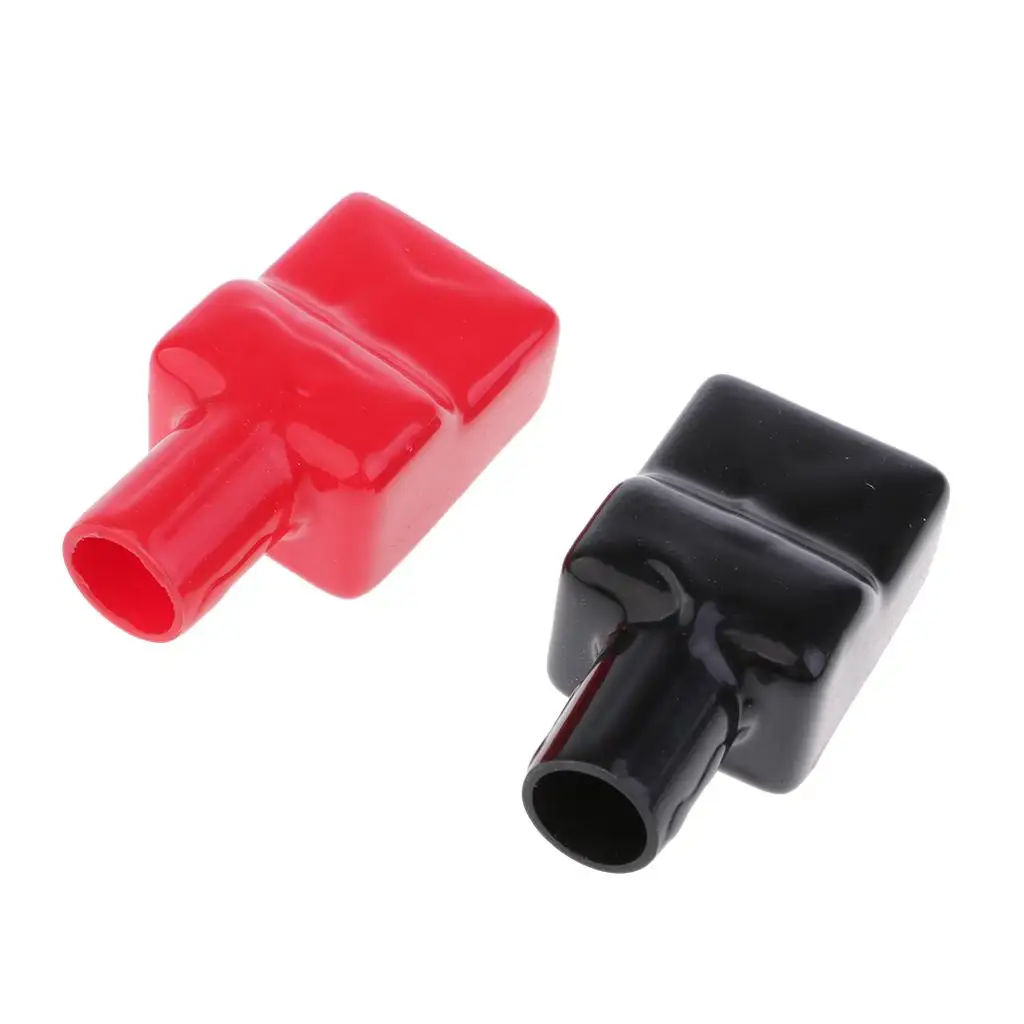 1 paar Изоляционные муфты для автомобильных аккумуляторов черные и красные