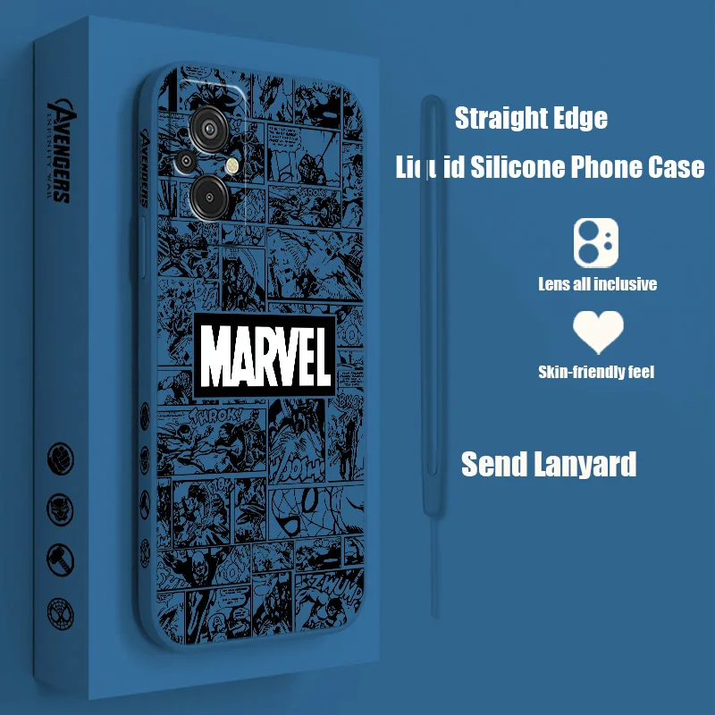 

Marvel Avengers For Xiaomi Redmi A2 A1 12C 11A 10C 10X 9AT 9A 9C 8A 7A 6A Plus Pro Liquid Left Rope Phone Case