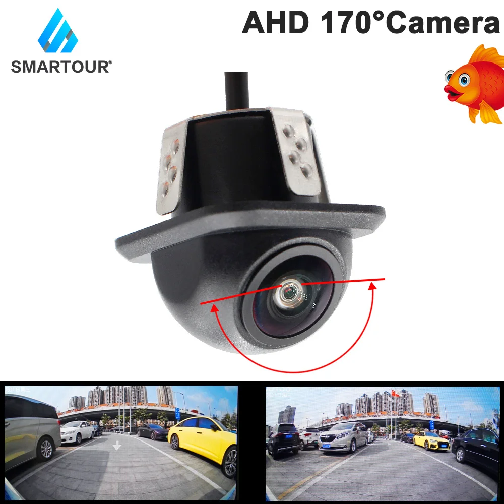 

HD AHD 720P 170 градусов объектив «рыбий глаз» звездный свет ночное видение Автомобильная камера заднего вида CVBS 12 В автомобильная универсальная ...