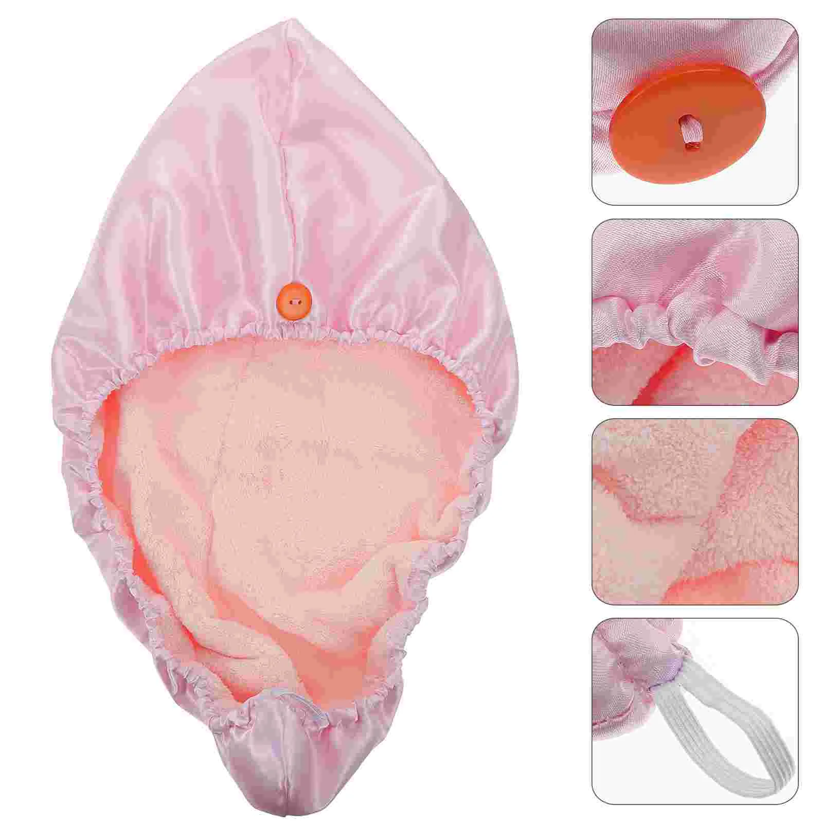 

Hair Towel Wrap Towels Drying Turban Shower Dry Cap Microfiber Caps Fast Women Double Layer Hat Absorbent Girls Head Bath