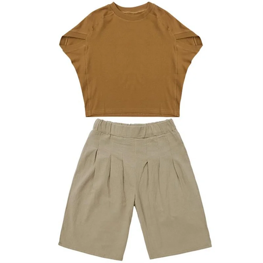 Детский спортивный костюм для девочек Повседневная футболка и штаны на возраст 6