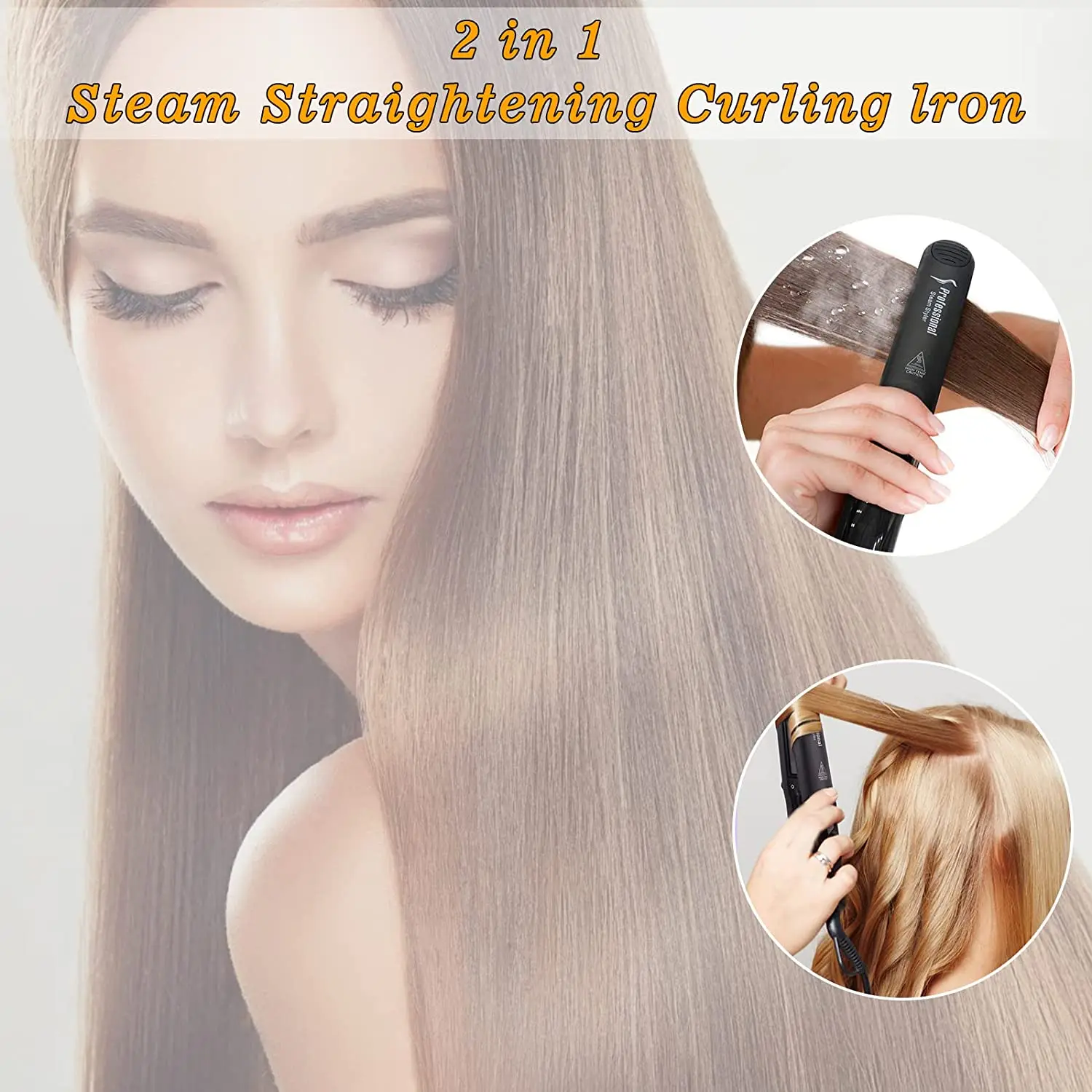 Hair straighteners with steam